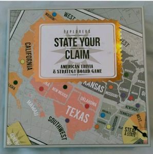 State Your Claim Trivia Board Game 14+ USA Family Geography Pop Culture History
